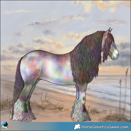 Horse Color:Nacre Chocolate Brown Chinchilla Onyx 