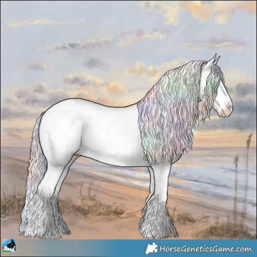 Horse Color:Nacre Silver Brown Chinchilla Sabino Rabicano 