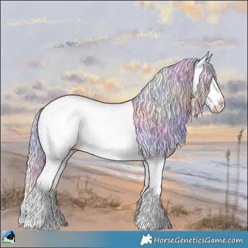 Horse Color:Nacre Chocolate Silver Brown Chinchilla Sabino 