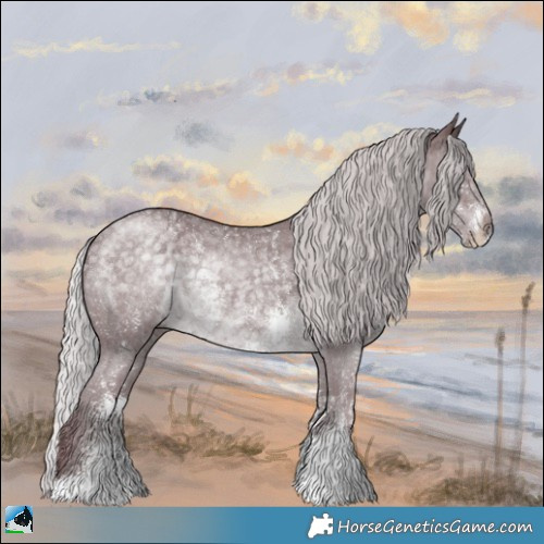 Horse Color:Chocolate Silver Black Chinchilla Sabino 