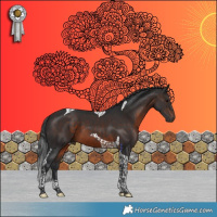 Horse Color:Brown Tobiano 