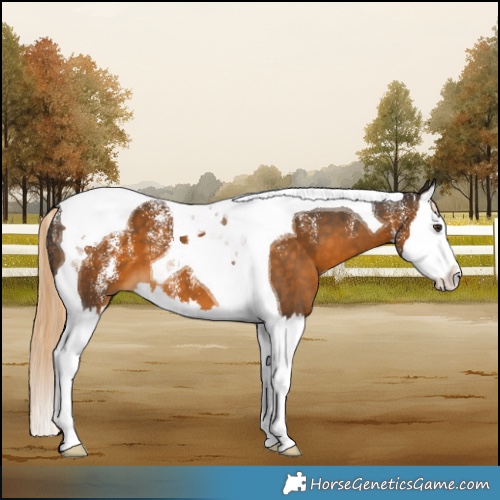 Horse Color:Powder White Chocolate Palomino Splash Tobiano 