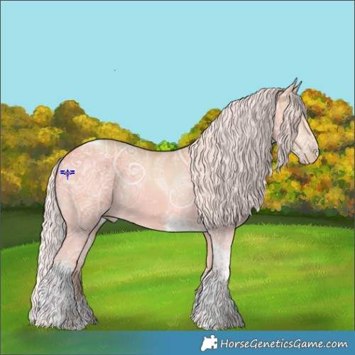 Horse Color:Silver Amber Champagne Ice Tobiano 