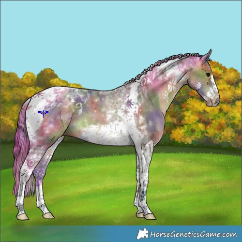 Horse Color:Platinum Nacre Bay Tobiano Frame 