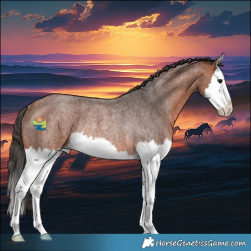 Horse Color:Bay Roan Splash Appaloosa Rabicano 