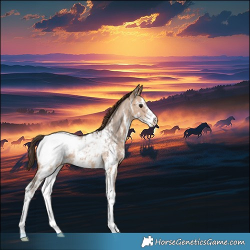 Horse Color:Bay Dun Sabino Snowcap 