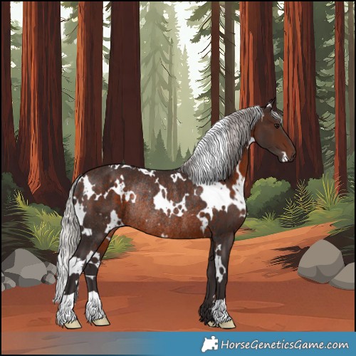 Horse Color:White Spotted Silver Brown Mushroom Rabicano 