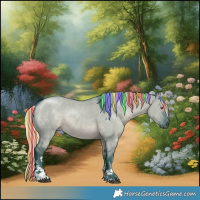 Horse Color:Painted Watercolor White Spotted Silver Grullo Chinchilla 