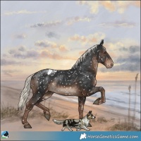 Horse Color:Liver Chestnut Mushroom Snowflake Varnish 