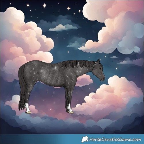Horse Color:Smoky Black Rabicano 