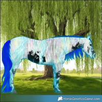 Horse Color:Void Painted Thunderstruck White Spotted Blue Onyx Ice