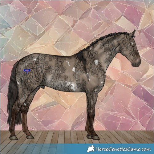 Horse Color:White Spotted Liver Red Dun Ice 