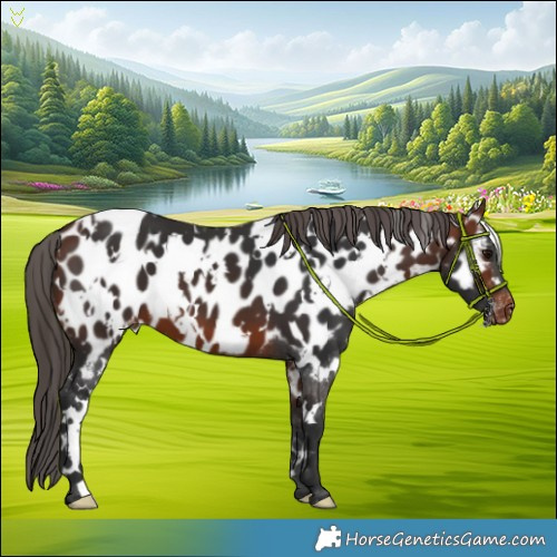 Horse Color:White Spotted Bay Appaloosa 