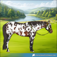 Horse Color:White Spotted Bay Appaloosa