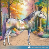Horse Color:Nacre Watercolor White Spotted Brown Onyx Appaloosa 