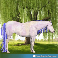 Horse Color:Painted Silver Classic Champagne Ice Dun 