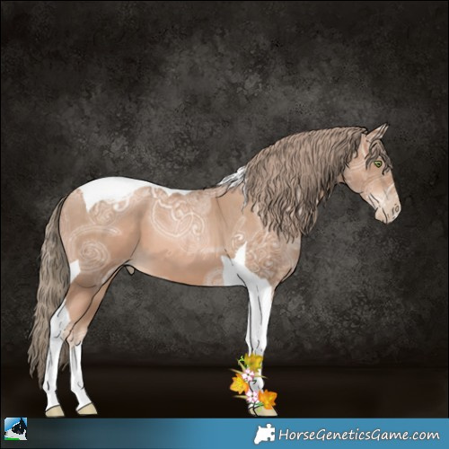 Horse Color:Liver Chestnut Ice Pearl Tobiano 