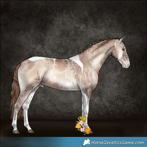 Horse Color:Liver Red Onyx Ice Pearl Tobiano 
