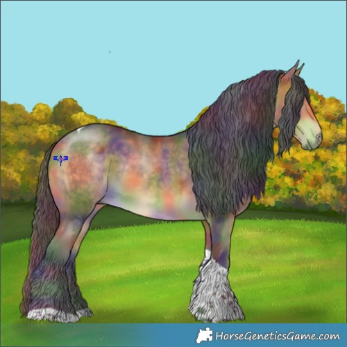 Horse Color:Nacre Buckskin Tobiano 