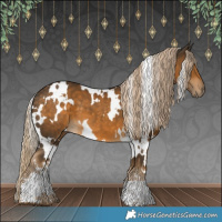 Horse Color:White Spotted Chocolate Palomino 