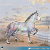 Horse Color:Nacre Silver Grullo Chinchilla Sabino Rabicano