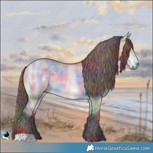 Horse Color:Nacre Chocolate Buckskin Chinchilla Dun 