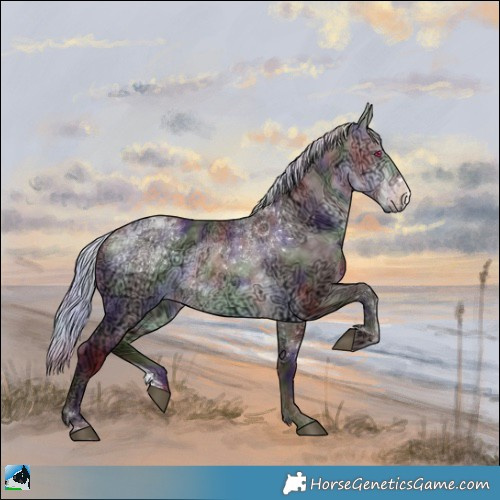 Horse Color:Nacre Chocolate Silver Buckskin Chinchilla Ice Sabino Rabicano