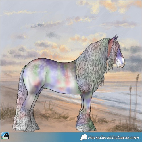 Horse Color:Nacre Chocolate Silver Blue Onyx Chinchilla Sabino 