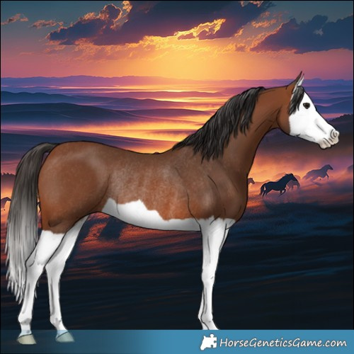 Horse Color:Bay Splash Rabicano 