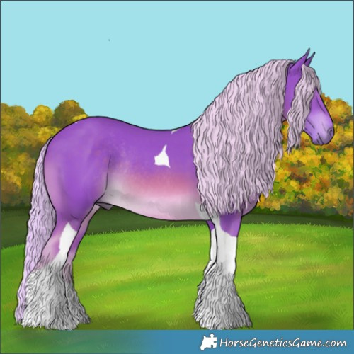 Horse Color:Watercolor Chocolate Palomino Tobiano Rabicano 