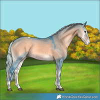 Horse Color:Watercolor Silver Smoky Grullo Onyx Tobiano Varnish
