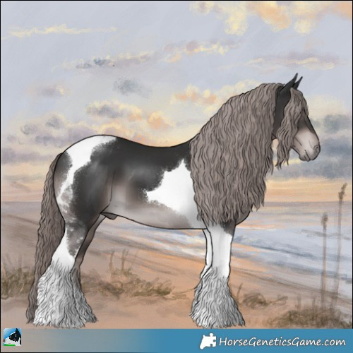 Horse Color:Platinum Liver Chestnut Tobiano 