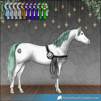 Horse Color:Watercolor Liver Red Dun Ice Roan Sabino Splash Near Fewspot 