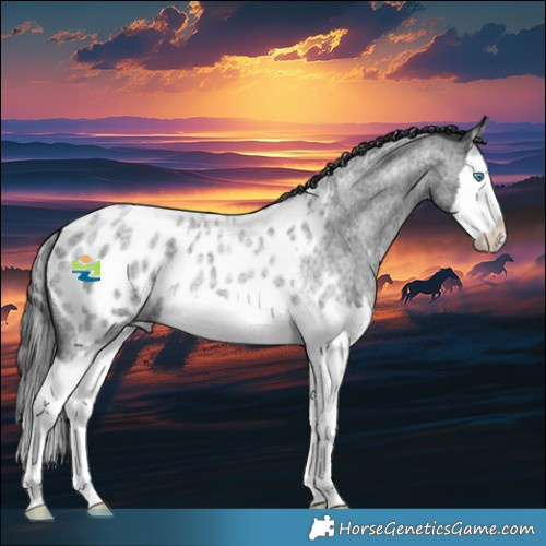 Horse Color:Blue Roan Splash Appaloosa