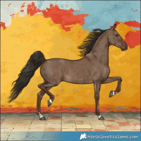 Horse Color:Liver Red Dun Brindle 