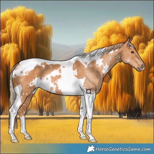 Horse Color:White Spotted Chestnut Tobiano Rabicano 