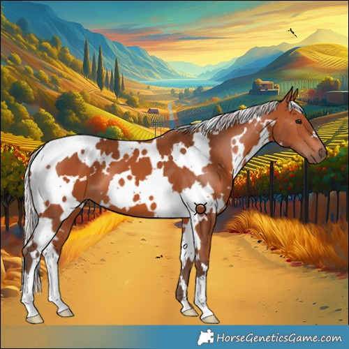 Horse Color:White Spotted Silver Bay 