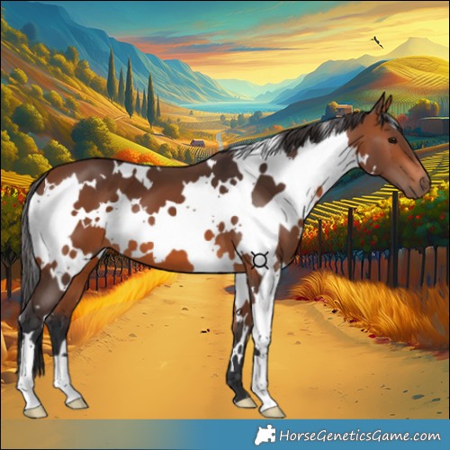 Horse Color:White Spotted Bay 