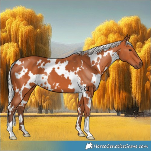 Horse Color:White Spotted Silver Bay 