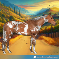 Horse Color:White Spotted Silver Bay 