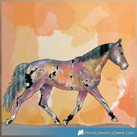 Horse Color:Painted Watercolor White Spotted Liver Red Onyx 