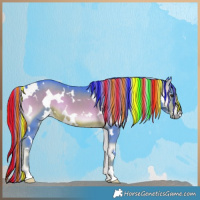 Horse Color:Painted Watercolor White Spotted Liver Red Onyx 