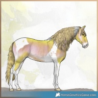 Horse Color:Watercolor Liver Red Onyx Tobiano Rabicano