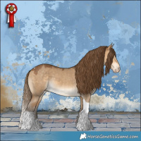 Horse Color:Gray Perlino Dun Tobiano 