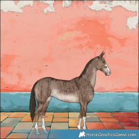 Horse Color:Liver Red Dun Brindle 