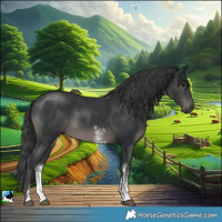 Horse Color:Black Sabino Rabicano 