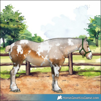 Horse Color:White Spotted Chocolate Palomino 