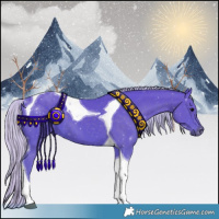 Horse Color:Watercolor Silver Black Tobiano 