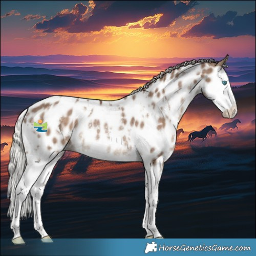 Horse Color:White Spotted Silver Grullo Splash Appaloosa Rabicano 