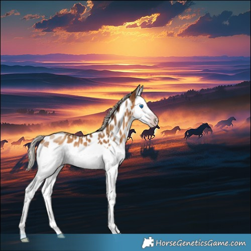 Horse Color:Gray Silver Amber Champagne Splash Appaloosa Rabicano 